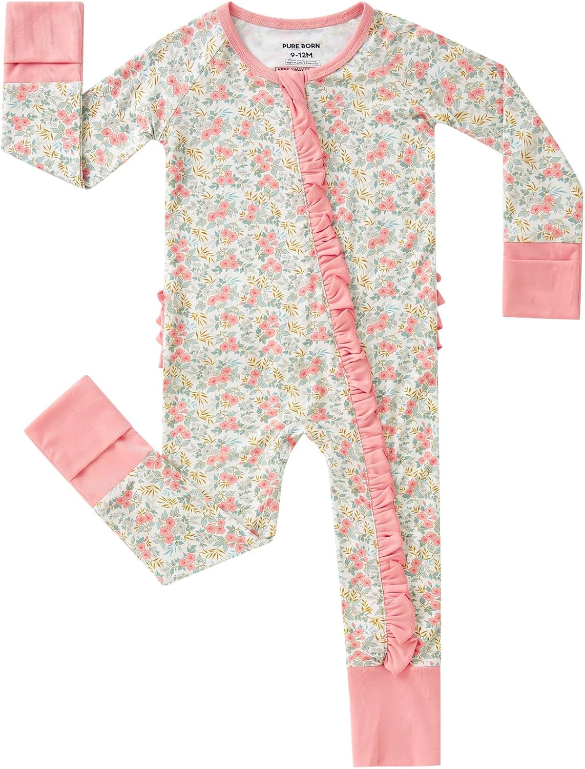  Baby Sleeper Viscose from Bamboo Zipper Footies 0-24 Months thumbnail