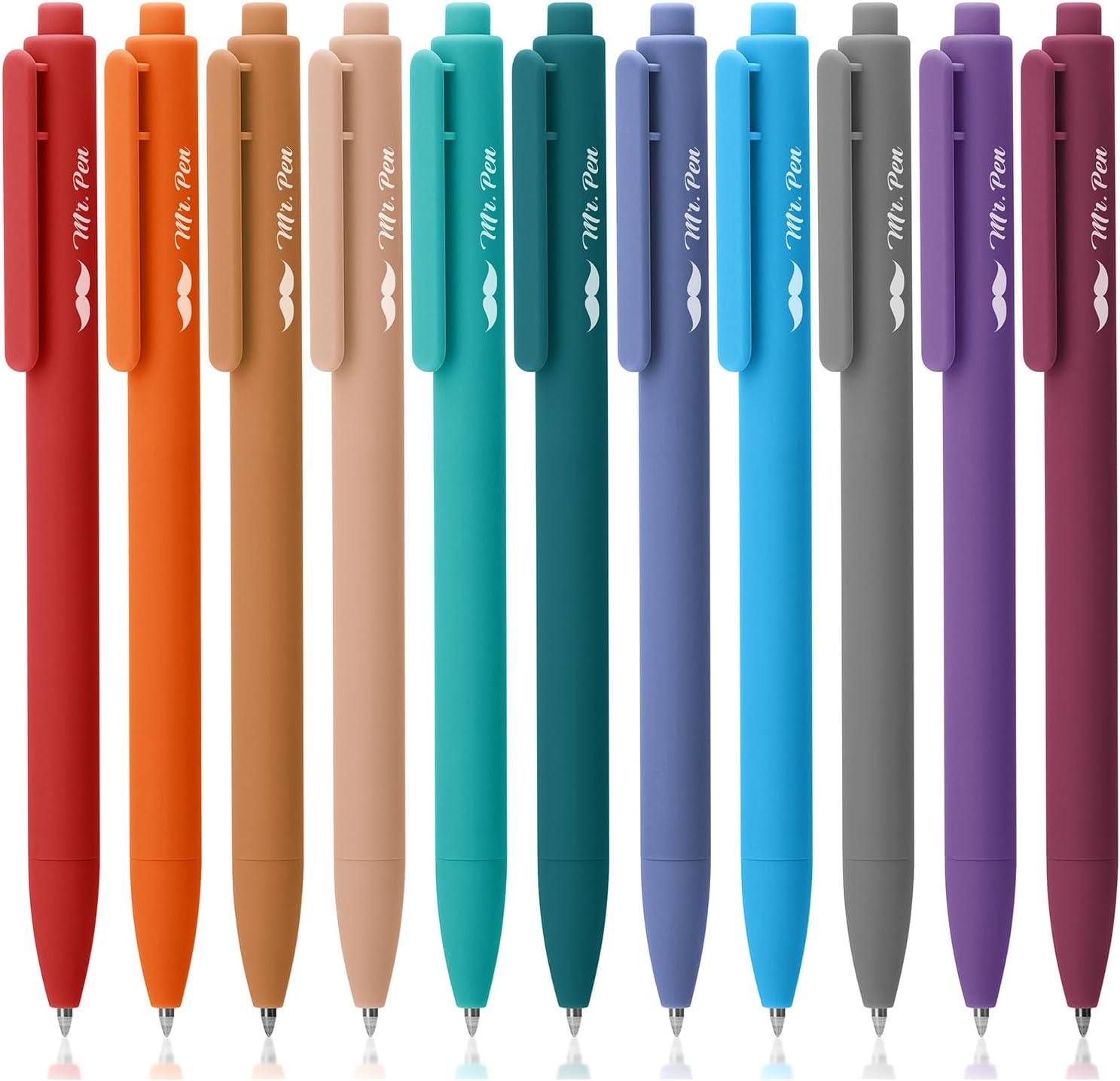 Mr. Pen- Retractable Gel Pens, 11 Pack, Unique Dark Vintage Ink
