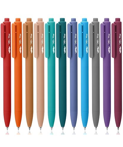 Mr. Pen- Retractable Gel Pens, 11 Pack, Unique Dark Vintage Ink Colors Gel Pens Fine Point 0.7mm, Vintage Pen