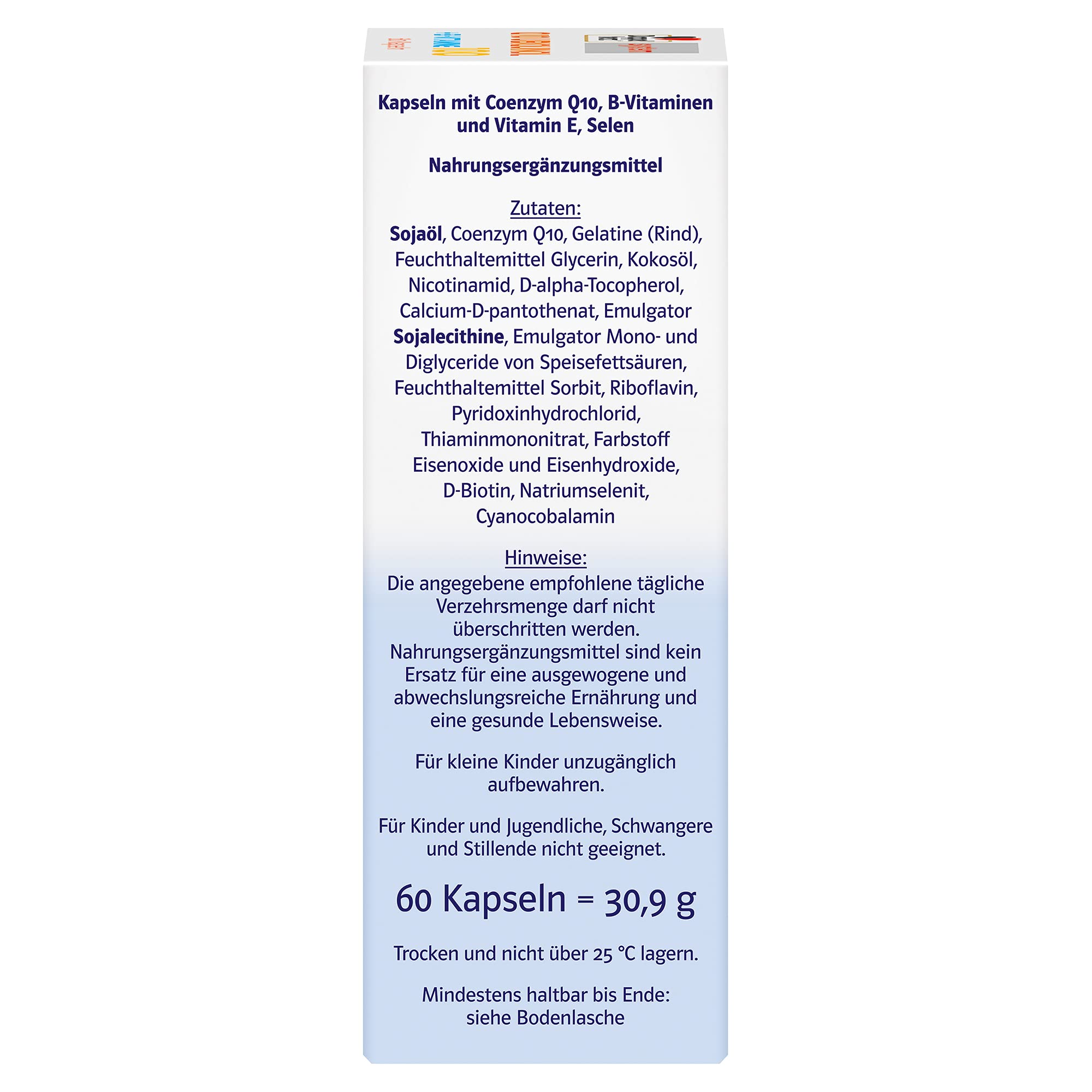 Doppelherz system Q10 UBIQUINOL 100 + B-VITAMINE - Mit Vitamin E und Selen | Vitamin B6 trägt zum normalen Eiweiß- und Glykogenstoffwechsel bei – 60 Kapseln