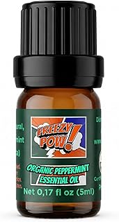 Organic Peppermint Essential Oil – USDA Certified, 100% Pure Mentha Piperita, Food-Grade Flavoring Oil for Cooking, 0.17 fl oz (5 ml) Dropper-Cap Bottle, Steam-Distilled (Pack of 1)