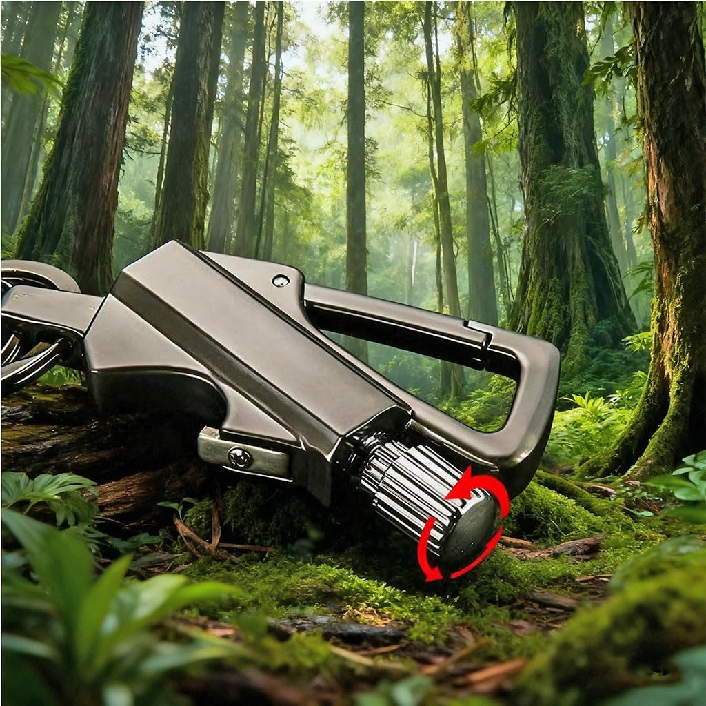Permanent Match Infinity Lighter, Multitool Keychain Lighter with Bottle Opener, Waterproof, for Outdoor Survival(2pack 2)