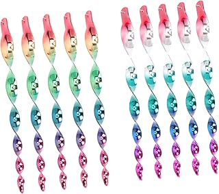10Pcs Vara Colorida Dispositivo De Suspensão Reflexiva De Pássaros Hastes Espirais Reflexivas Hastes Úteis Para Assustar Pássaros Decorar Hastes Espirais De Pássaros