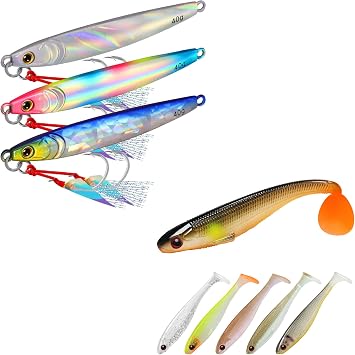 TRUSCEND Valuable Fishing Spoons of Captains Favorite, Shiny Saltwater Jigs Perfect for Predators, Soft Fishing Lures for All Species of Fish, Widely Used for All Waters, Amazing Fishing Gear Gifts