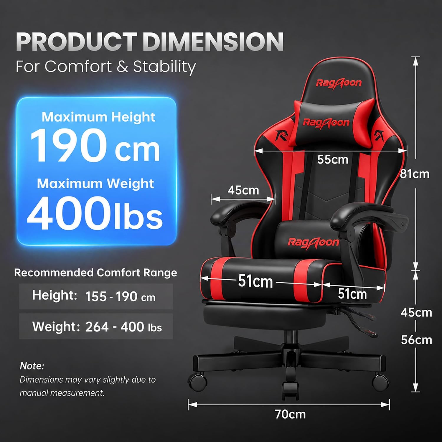 Gaming Chair for Adults Gamer Game Ergonomic PC Chair, 7-Point Support image 3