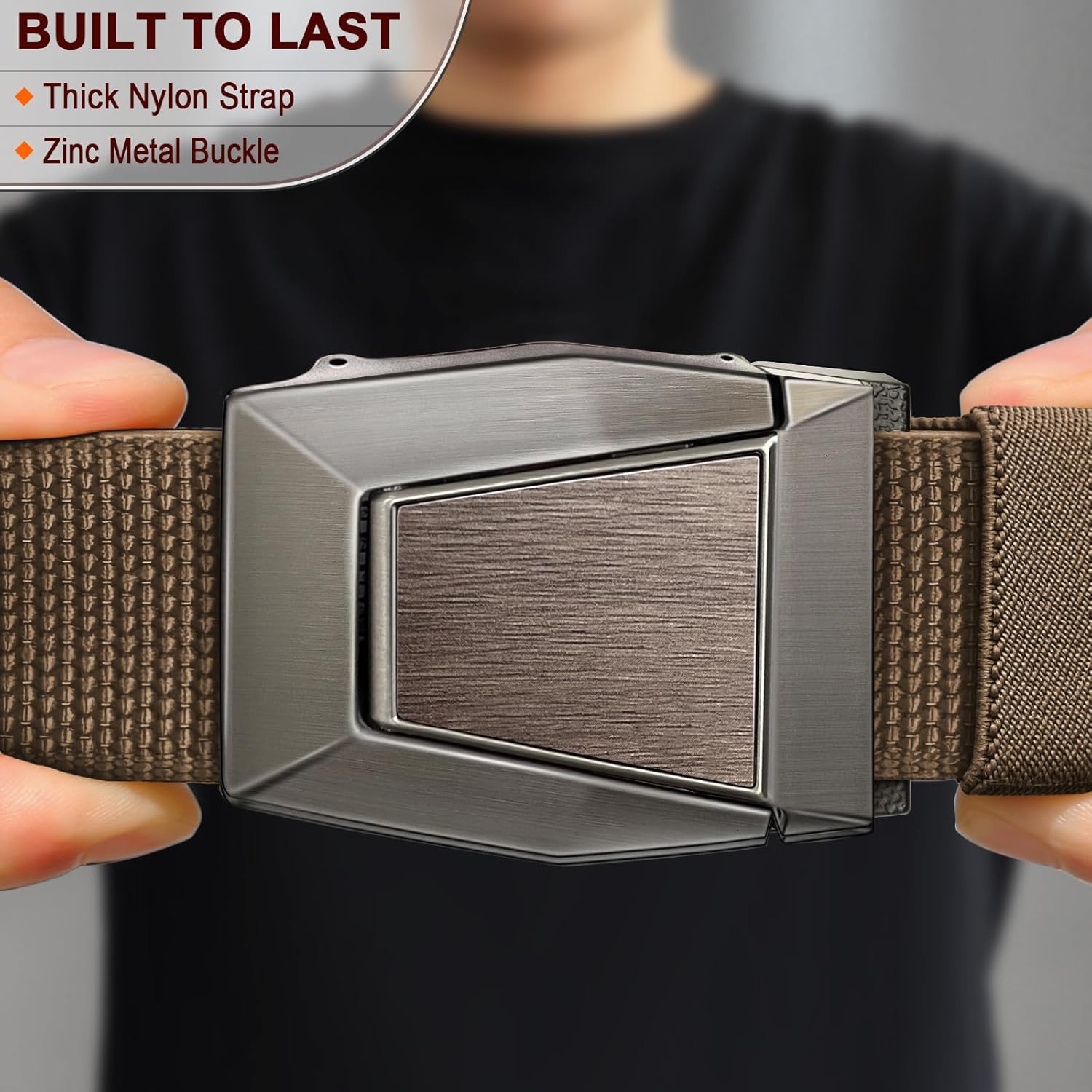 KEMISANT Stretch Belt Men-Adjustable Tactical Work Belt Gift For Men Rigger Heave Duty-Fun Buckle - Image 2