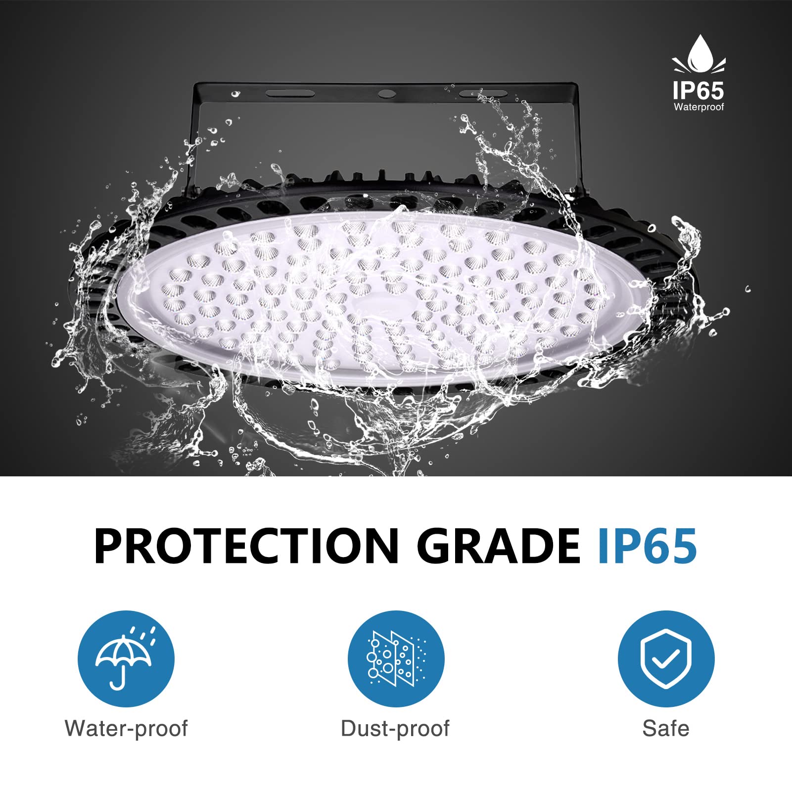 Viugreum UFO LED High Bay Light 500W 50000LM 5500K UFO Light Warehouse Lighting IP65 Waterproof LED Lights Commercial — view 2