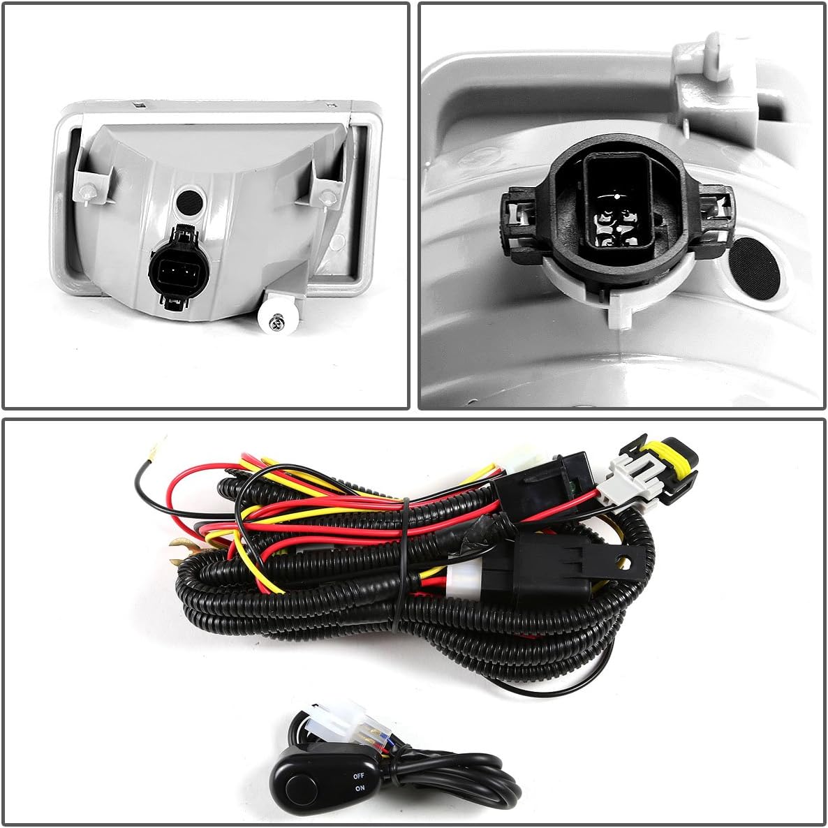 DNA MOTORING FL-ZTL-802-SM Fog Light With Switch Driver & Passenger Side [Compatible with 07-08 Escalade / 07-13 Avalanche / 07-14 Silverado / 07-15 Sierra]