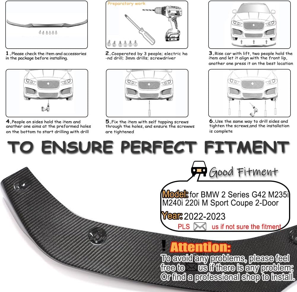 S5 Carbon Fiber Front Bumper Lip Spoiler Fits for Audi S5 A5 B9 Sline 2- Door 4-Door 2017-2019 Front Bumper Lip Chin Splitter Factory Outlet