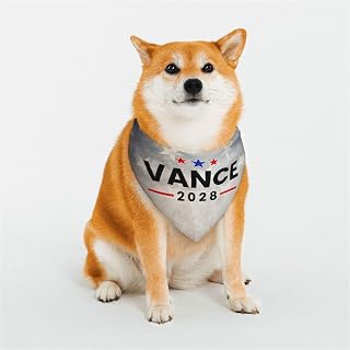Jd Vance 2028 Us Election President Dog Bandanas Pet Scarf for Boy and Girl Dogs - Reversible Holiday Dog Costume for Medium to Large Dogs - Medium