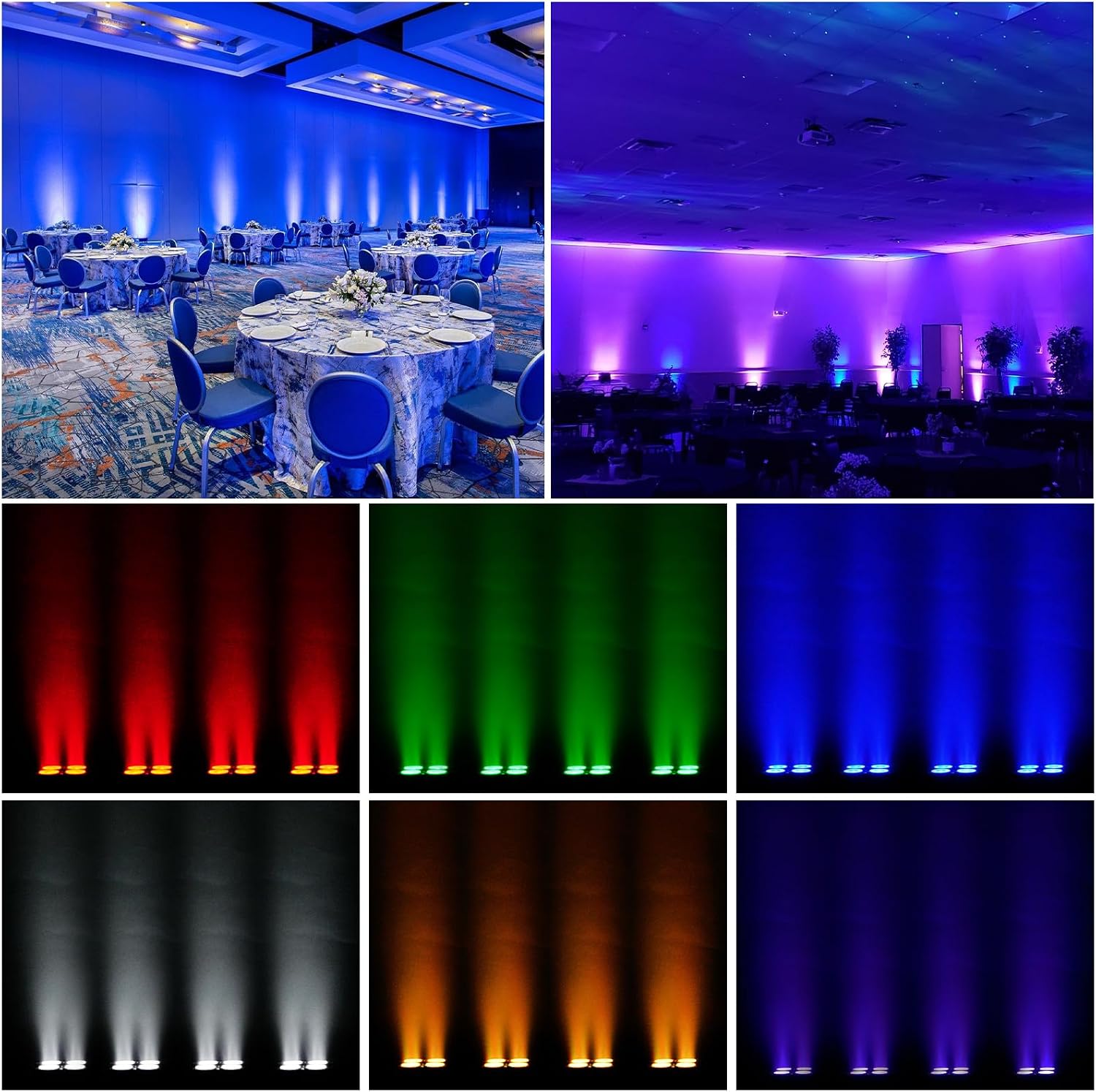 Battery LED Stage Lights 6 in 1 DMX Par Lights for Stage Lighting Wedding DJ Party Bar Club