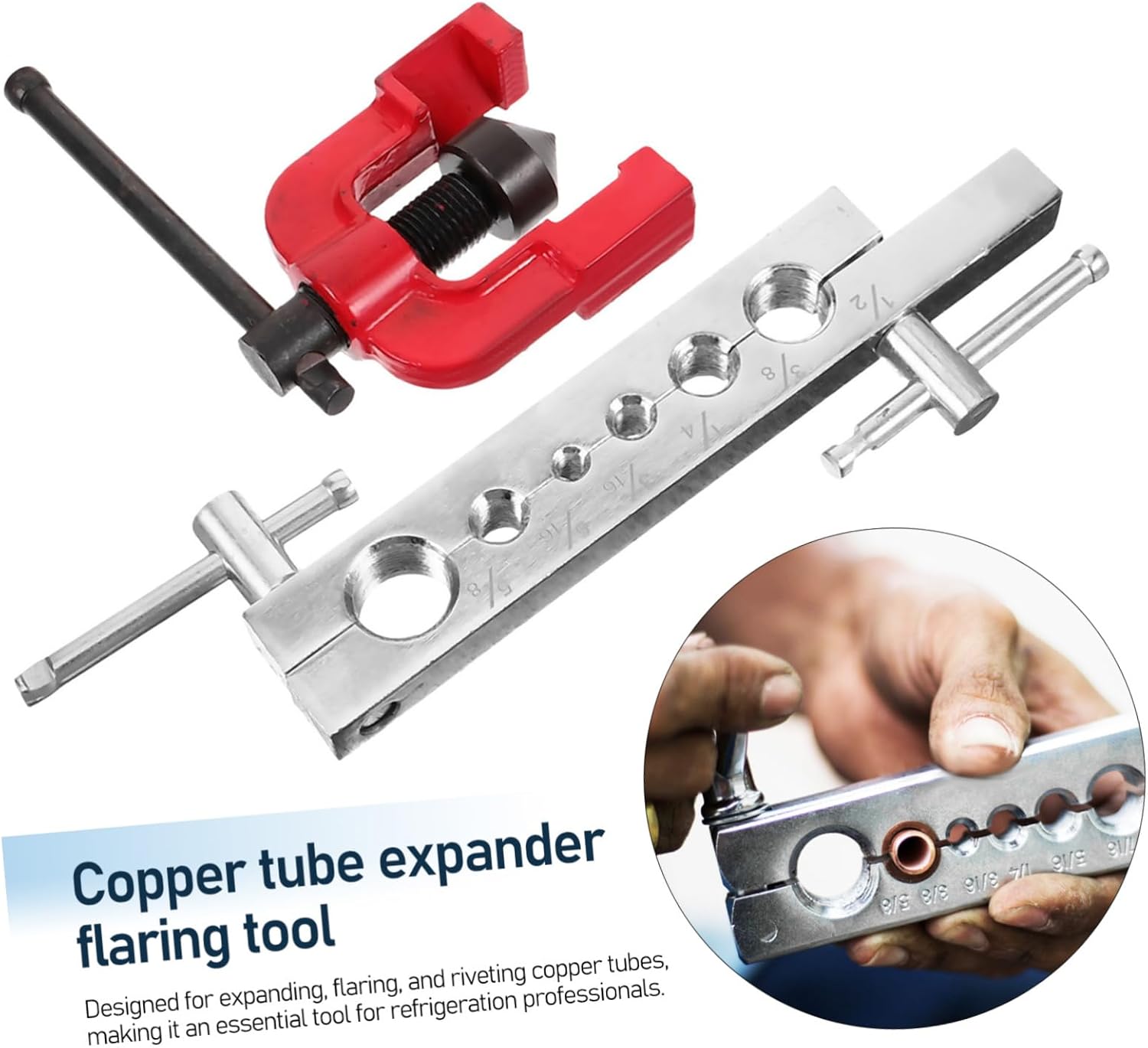 Flaring Tool Kit,Flaring Tool for Brake Line,Brake Flaring Tool,Tube Bender Pipe Repair Mechanic Hydraulic Brake Repair Set