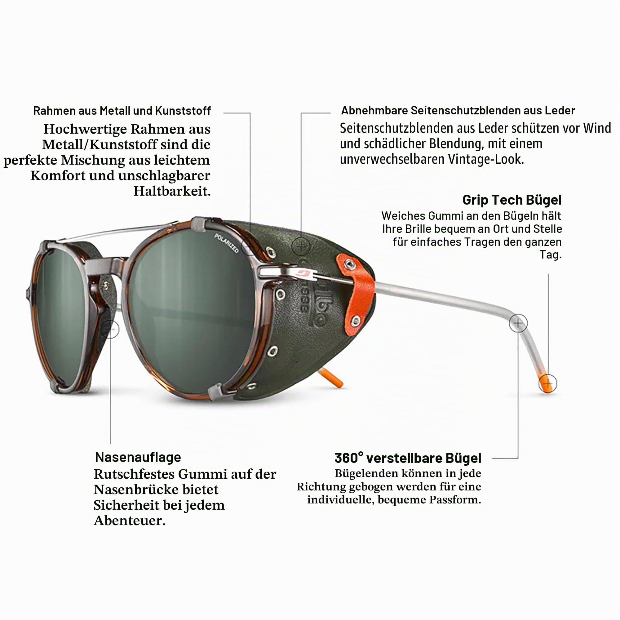 Julbo Damen und Herren LEGACY Sonnenbrille Bergsteigen, Wandern, Trekking