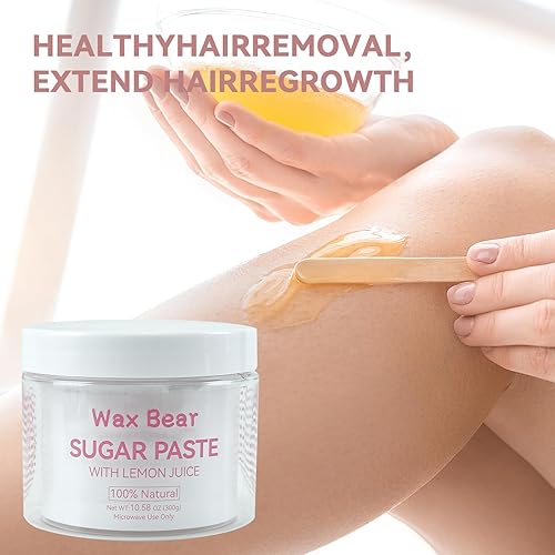 Miniatura 5 de Kit de cera de azúcar para mujeres, kit de cera para depilación azucarada para axilas, bikini, brasileño, cara y pierna, para todo propósito, mediano