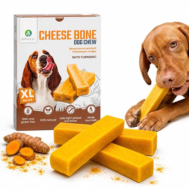 Dilecti Huesos de Queso con Cúrcuma para Perros