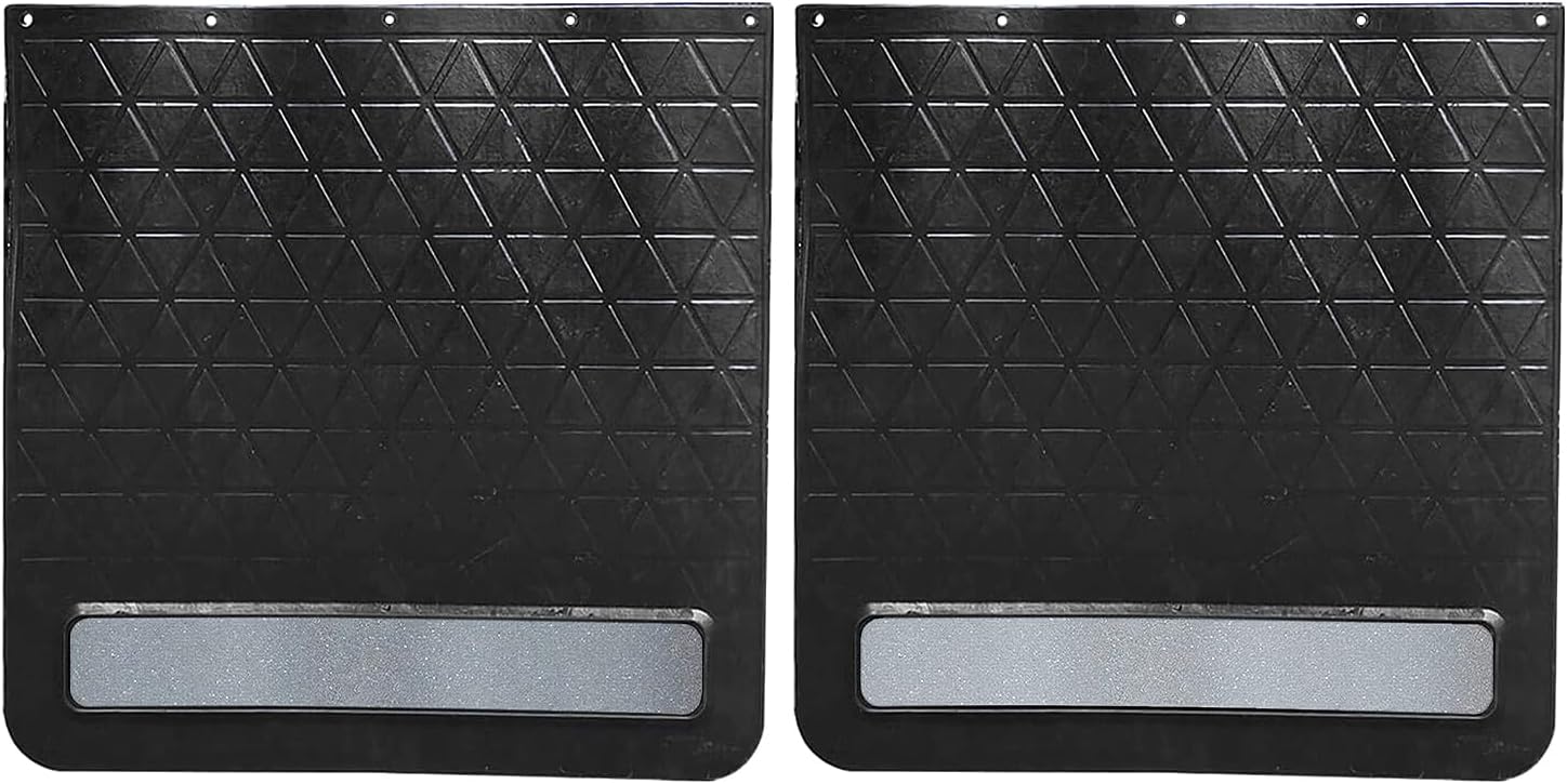 2-Pack Heavy-Duty Rubber Mud Flaps, 24x18 Inch Truck Splash Guards with High-Visibility Reflective Strips, Weather-Resistant, Universal Fit for Semi Trucks & Trailers(24x18 inch -2 Pack)