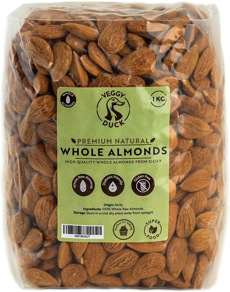 – Veggy Duck - Italian Natural Raw Whole Almonds (1Kg) - From Sicily