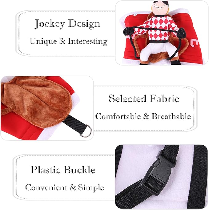 Disfraz de Jockey para Perro Pequeño - SEIS - Talla XXS miniatura 3