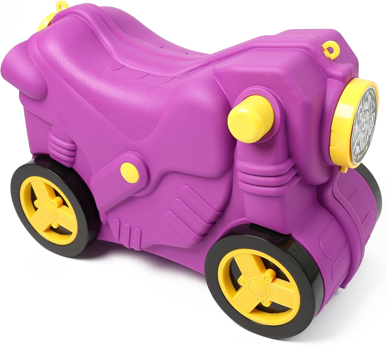 DIVCHI Kids Suitcase with Wheels Ride On, Carry On, Sit On Hand Luggage | Cabin Trolley | Children Suitcase | Travel Bags | Boys & Girls Gift (Purple)