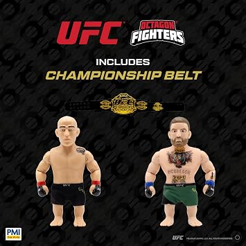P.M.I. UFC 4.5-Inch Articulated Action Figures Legendary Fights 2-Pack Mystery Assortment Includes 2 Fighters, Accessories and Championship Belt | Official UFC Collectible by PMI Random 1 of 3