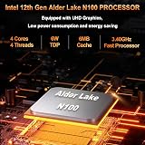 DREAMFYRE Mini PC N100 12Go DDR5/512Go M.2 SSD, Mini Ordinateur Alder Lake N100 (jusqu'à 3.4GHz), Mini Ordinateur de Bureau, Tour PC 4K Triple Display,WiFi 5,Bluetooth 5.0 pour la Maison/Bureau/école - 2