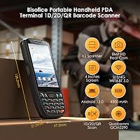 Bisofice K40 Kézi Vonalkód Olvasó PDA Terminál Android 13, 1D 2D QR Szkenner 4G WiFi Bluetooth GPS Kiskereskedelmi Raktári Használatra 2