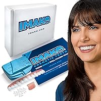 Vista 2 de Imako Dientes cosméticos de alta calidad, 1 paquete, grande, blanco natural, carillas superiores, ajuste personalizado en casa, cambio de imagen