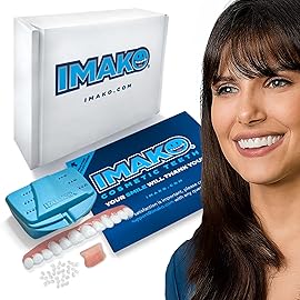 Imako Premium Cosmetic Uppers - 1 Pack - Large, Natural White - DIY Smile Makeover - Made in USA
