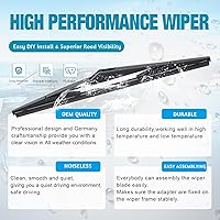 Vista 50 de VTOGOI - Limpiaparabrisas de caucho natural con gancho en J, de 21 + 20 pulgadas, para todas las estaciones (paquete de 2)