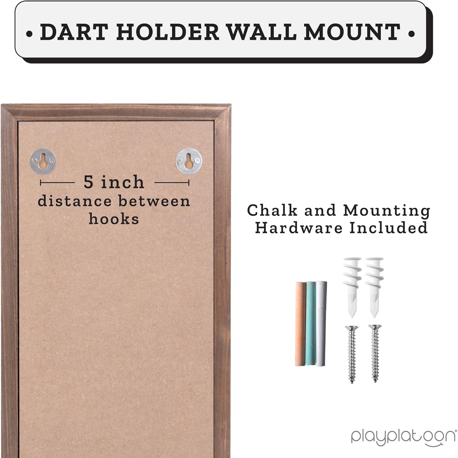 Play Platoon Dart Scoreboard & Darts Holder Wall Mount - Wood Score Board, Professional Darts Accessories, Dart Holder