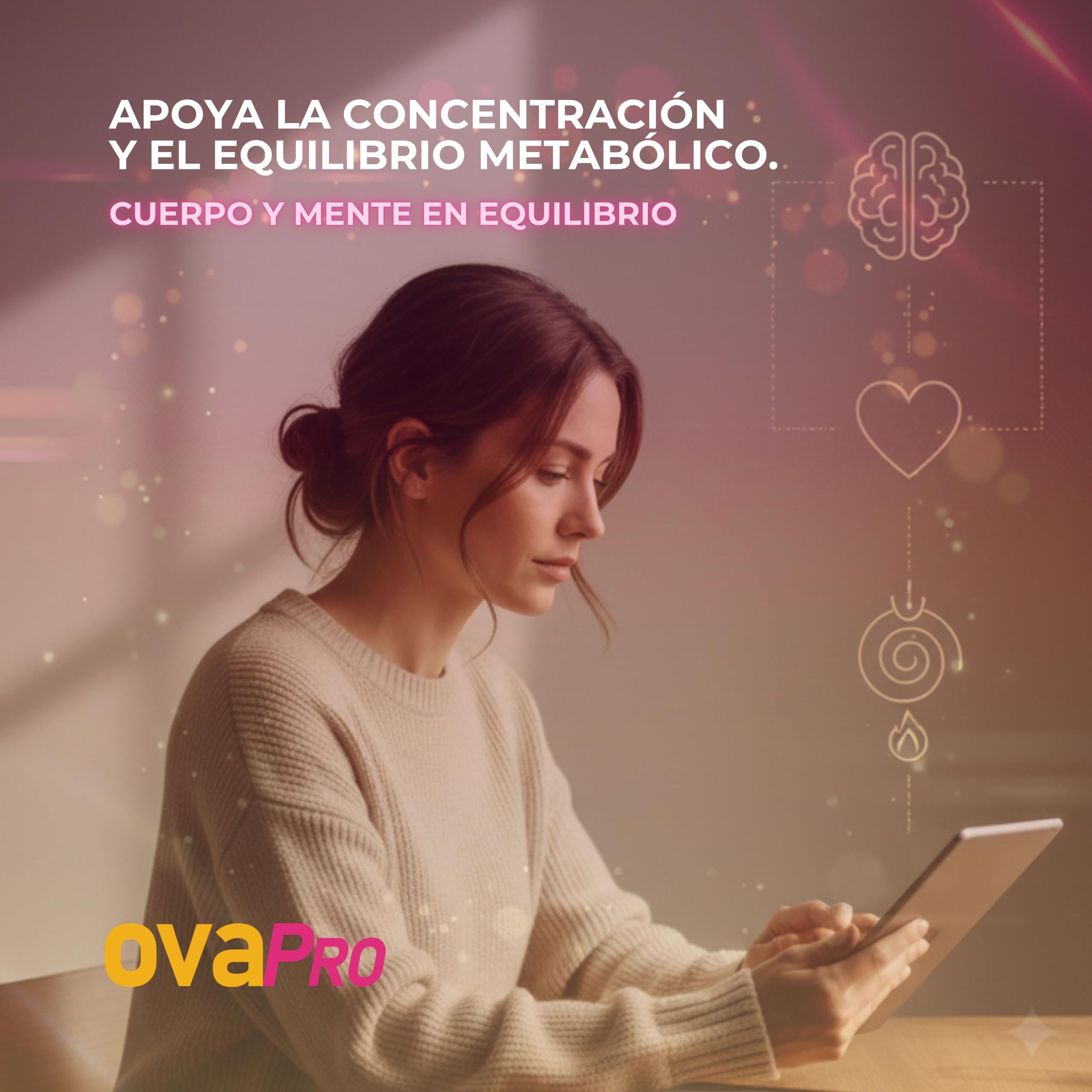 Inositol Myo & D-Chiro 3000mg – OvaPro Woman en Polvo con Vitamina D3, Zinc y Curcuma Cursol®, Equilibrio Hormonal Natural, Energía y Bienestar Femenino, Fórmula Suave para el Organismo (Sin sabor)