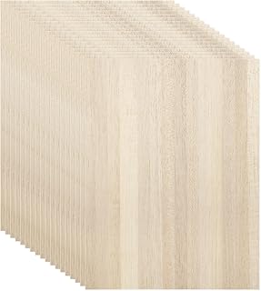 CertBuy 20 Pack Balsa Wood, 7.8”x11.8” Balsa Wood Sheet, 2 mm Thin Natural Unfinished Wood Boards for Wooden DIY Ornaments, Crafts, Hobby, Model Making, School and Laser Projects（200x300x2MM）