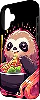 Vista 2 de Sloth Eating Ramen Japanese Noodles Soup Kawaii Case for iPhone 16