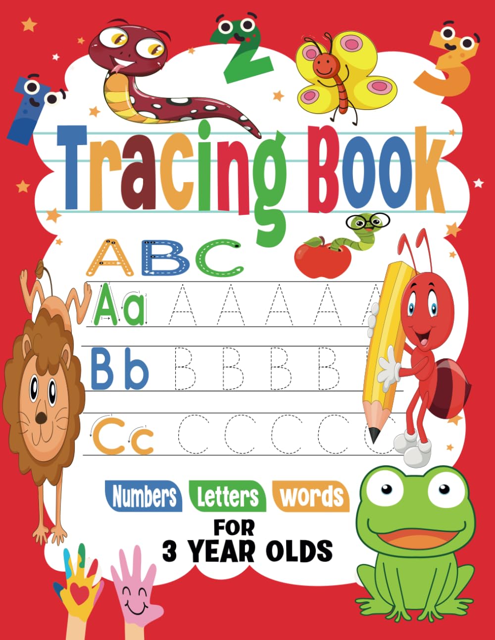 Tracing book for 3 year olds: Preschool Workbook for Toddlers Numbers, Shapes, Lines and Colouring