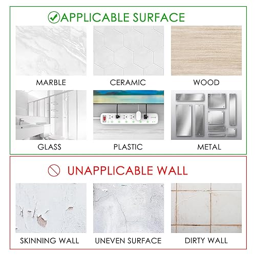 Miniatura 4 de LUEXBOX Cinta de montaje de doble cara resistente, nano cinta impermeable para ducha, cuadrados de montaje, almohadilla adhesiva transparente para