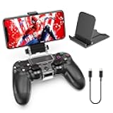 OIVO PS4 Controller Phone Mount Clip - Mobile Gaming Clamp Bracket Holder with Adjustable Stand for Dualshock 4 Controllers