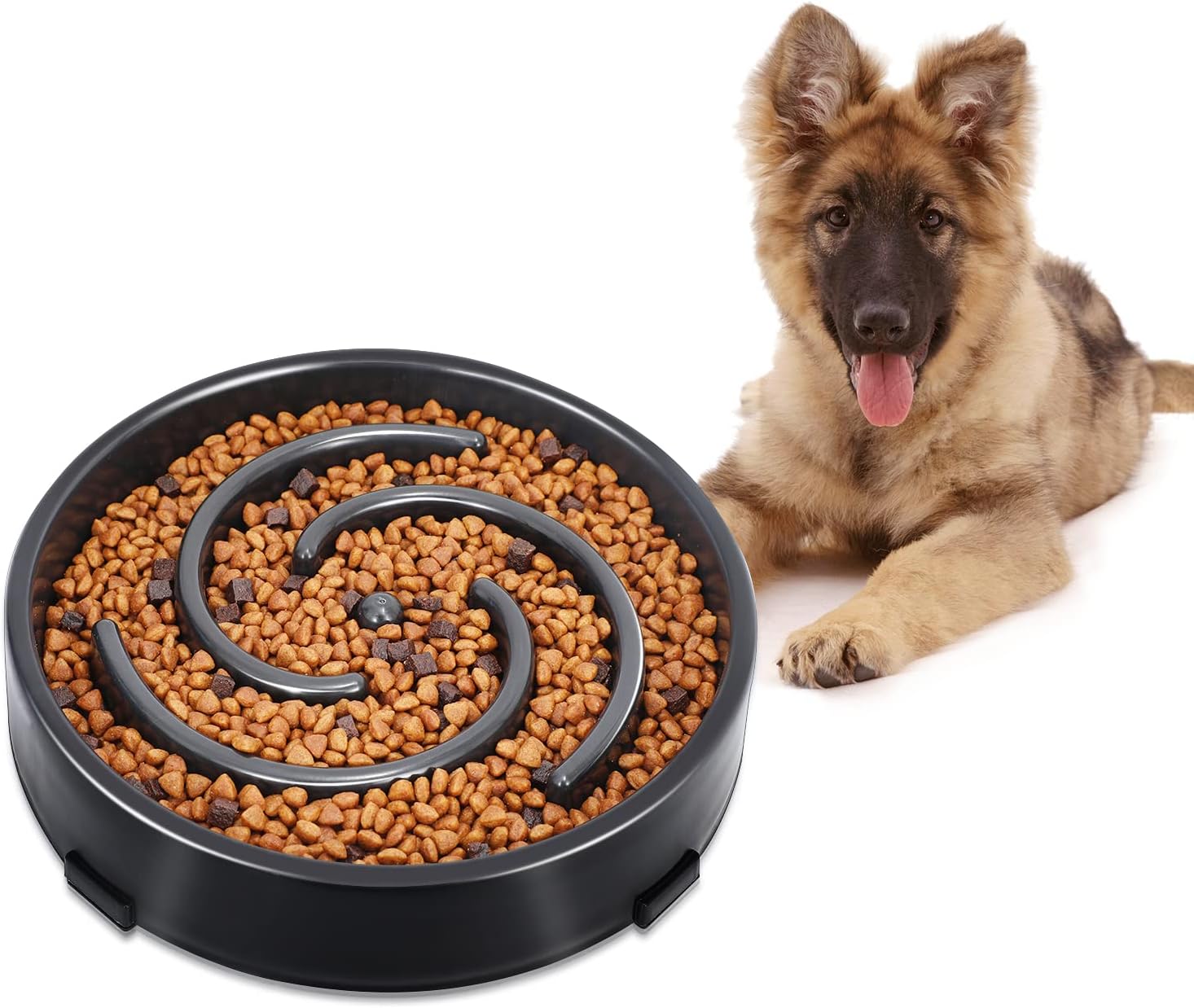 KASBAH Slow Feeder Dog Bowl for Small Medium Dogs,Interactive Bloat Stop Puzzle Maze Dog Bowl Anti-Gulping Slow Eating Dog Bowl Non Slip…