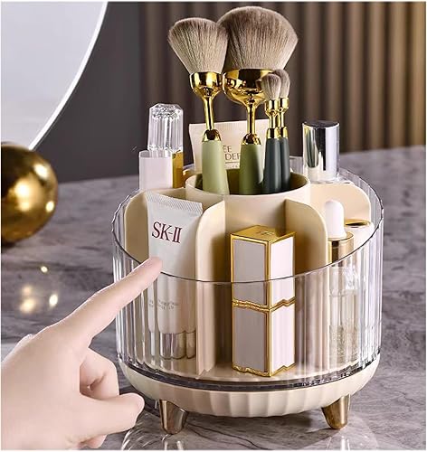 Miniatura 6 de Soporte giratorio para lápices, organizador de escritorio con diseño de múltiples compartimentos, solución de almacenamiento elegante y funcional