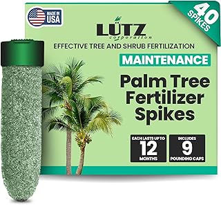 Maintenance Palm Tree Fertilizer Spikes, Pack of 40 - Fertilizer Sticks & Plant Food Spikes for Palm Trees & Ferns - Contains Manganese, Magnesium, Potassium, Sulfur, Iron, Copper