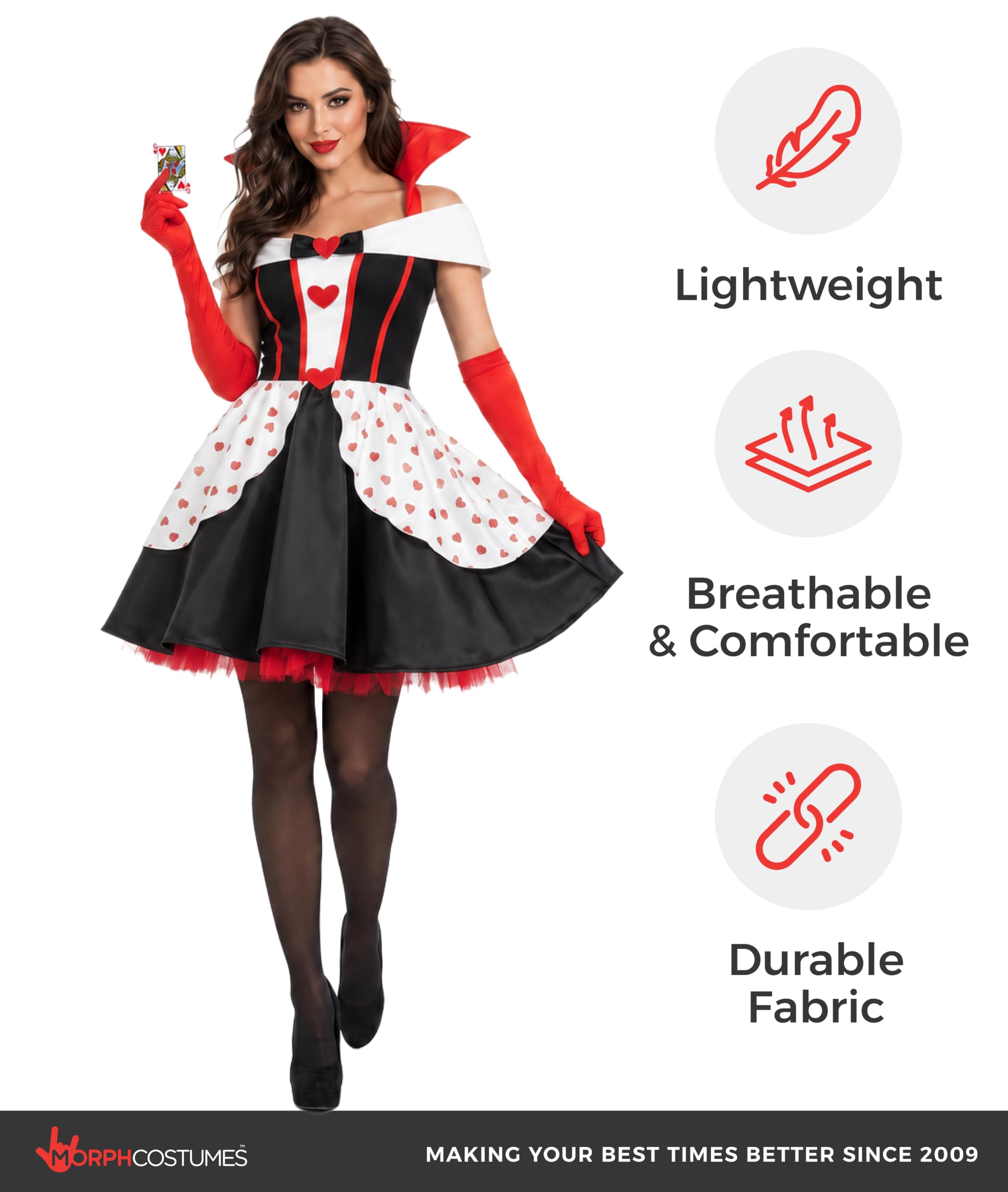 Fun Shack Deguisement Reine de Coeur Femme, Costume Halloween Femme