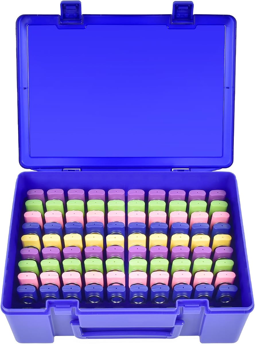 FULLCASE USB Flash Drive Case for SanDisk,for Samsung,for PNY,104-Slot | Hard Plastic Thumb Drive Organizer,for Lexar,for JOIOT,for SamData,for SIMMAX,Dual-size Removable Foam,Case Only Blue
