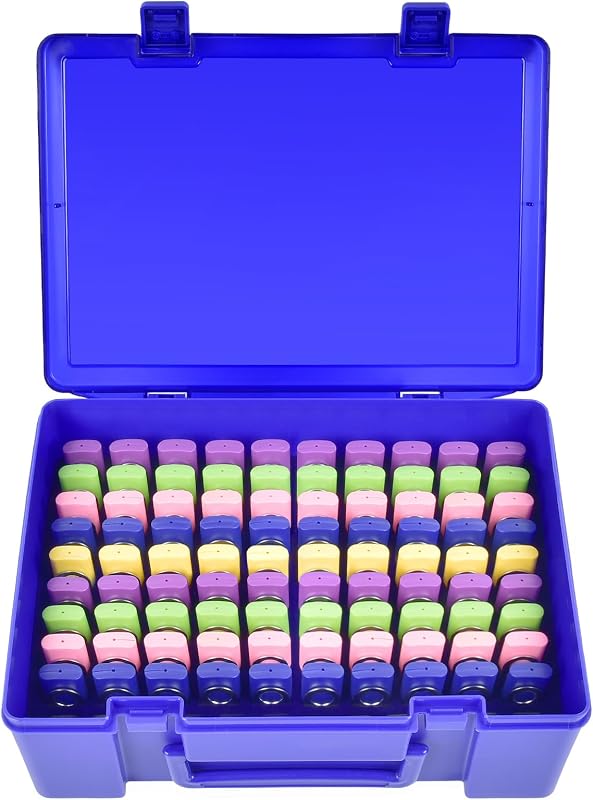 FULLCASE USB Flash Drive Case for SanDisk,for Samsung,for PNY,104-Slot | Hard Plastic Thumb Drive Organizer,for Lexar,for JOIOT,for SamData,for SIMMAX,Dual-size Removable Foam,Case Only Blue