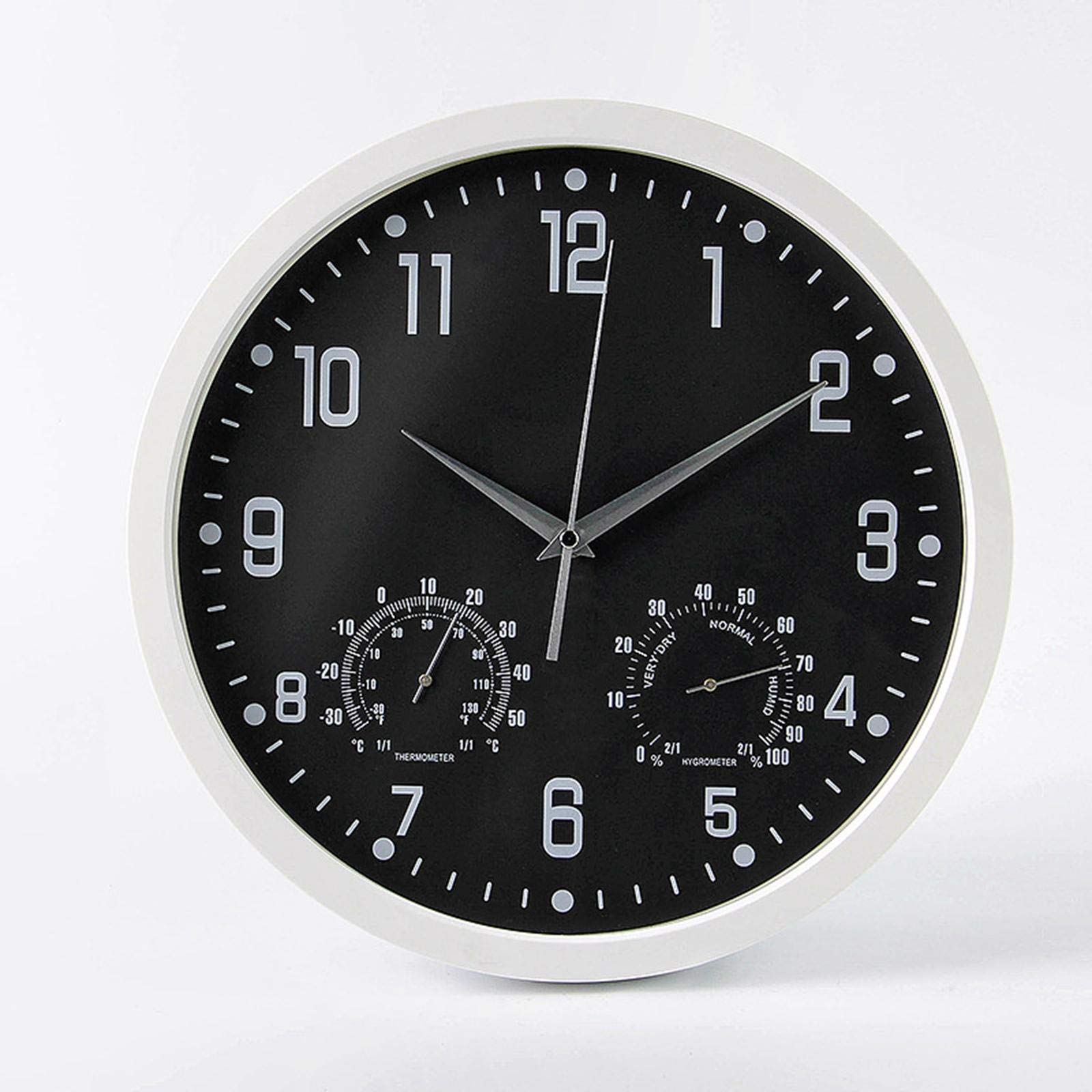 Horloges d'extérieur pour le jardin mural étanche grand format 14 pouces silencieuse