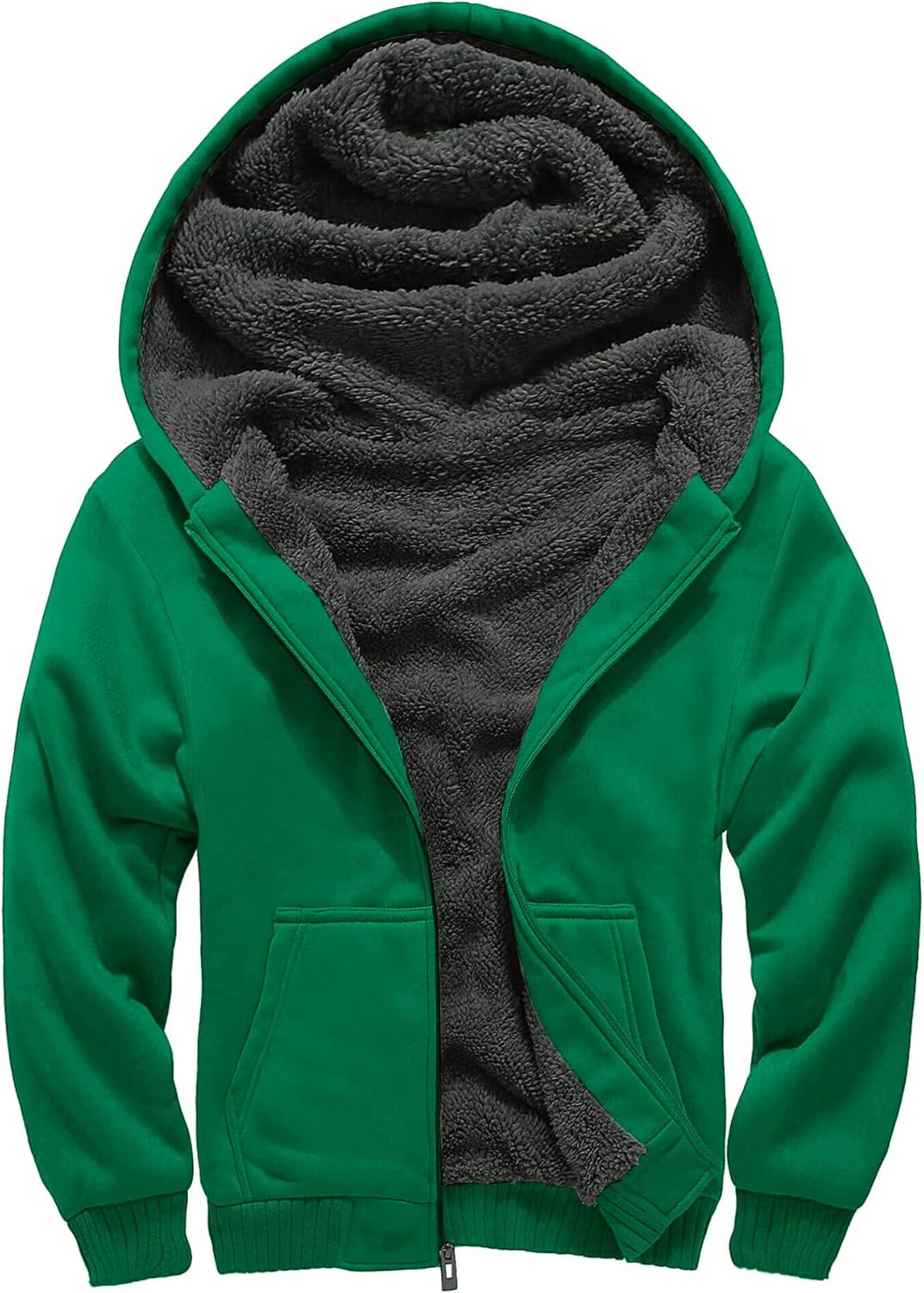 GEEK LIGHTING Boys Sherpa Lined Hoodie Fleece Jacket