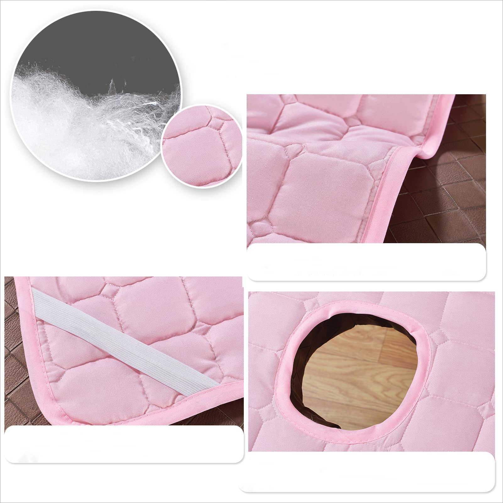 zalati Sábana de cama con agujero para respirar la cara, cojín de goma elástica de poliéster para masaje de belleza, tratamiento de spa, 190 x 70 cm, color gris claro