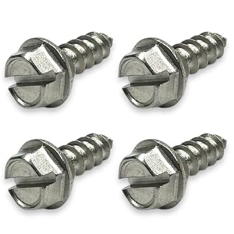 BCP Fasteners 4 Pack Stainless Steel License Plate Screws BCP253