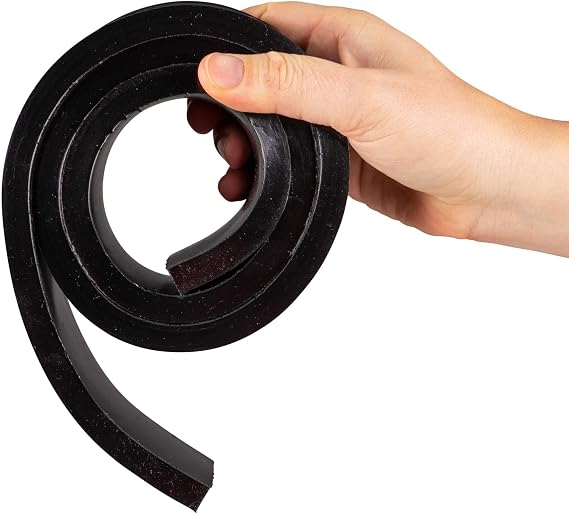 Sorbothane Strip - 1 Strip (30 Duro, 36 (91.4cm) x 2 (5.1cm) x 3/8 (0.953cm) Black