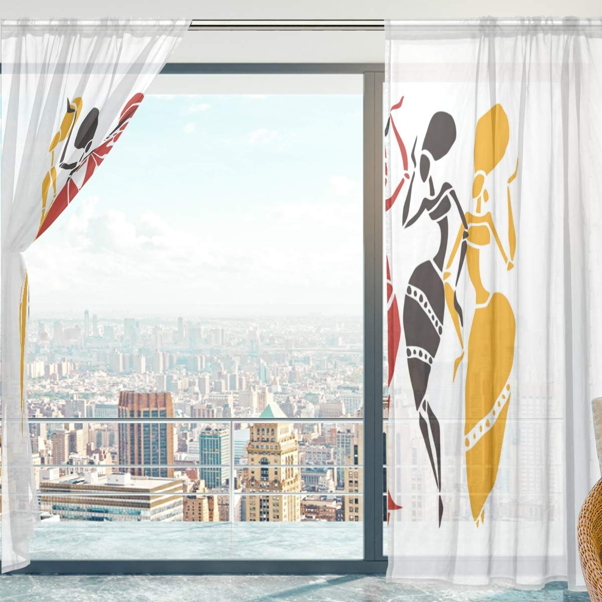 BAILEY JO Gardine Mit Blumen & Schmetterlingen – Transparente Voile-Vorhänge, 150x175 Cm, Grün