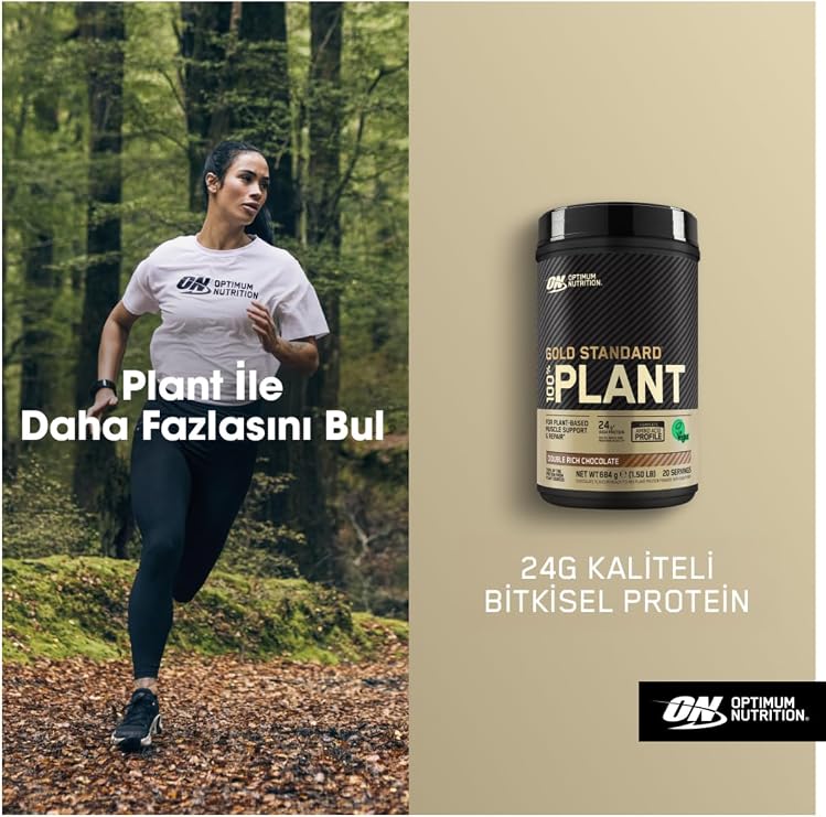 Optimum Nutrition Gold Standard 100% Plant - Chocolate Flavour 684g 19 Servings - ON Vegan Protein Powder with Pea & Rice Protein No SOYA