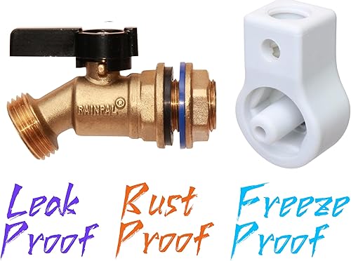 Miniatura 2 de RBS005T LF Espiga de barril de lluvia de latón ( "NPS, cumple con LF, válvula de bola de cuarto de vuelta con llave de plástico y opción de instalar